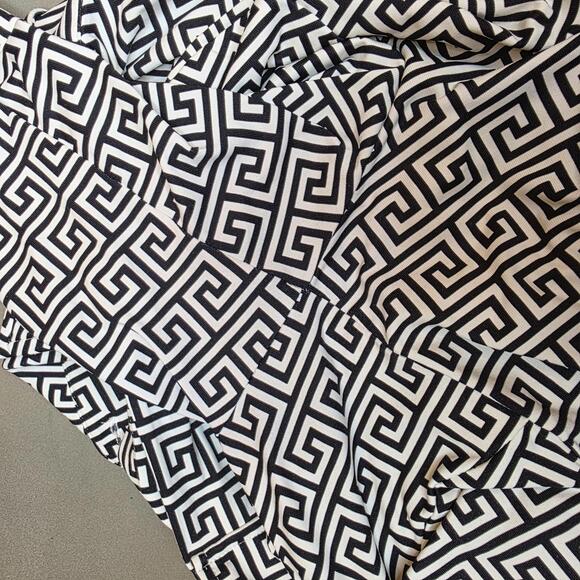 J. McLaughlin Women's Black & White Geometric Button-Up Dress - Size L - Picture 5 of 6